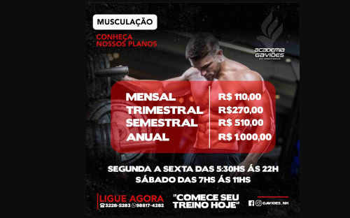 Planos e horários: