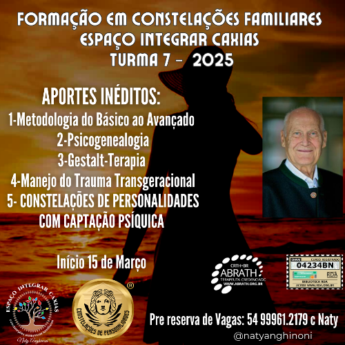 Formação em Constelações Sistêmicas Familiares e Constelações de Personalidades ®️