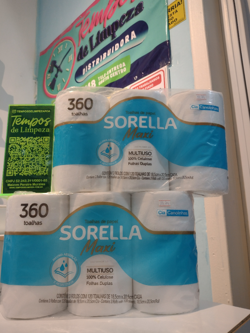 Toalhas de papel sorella 360 folhas
