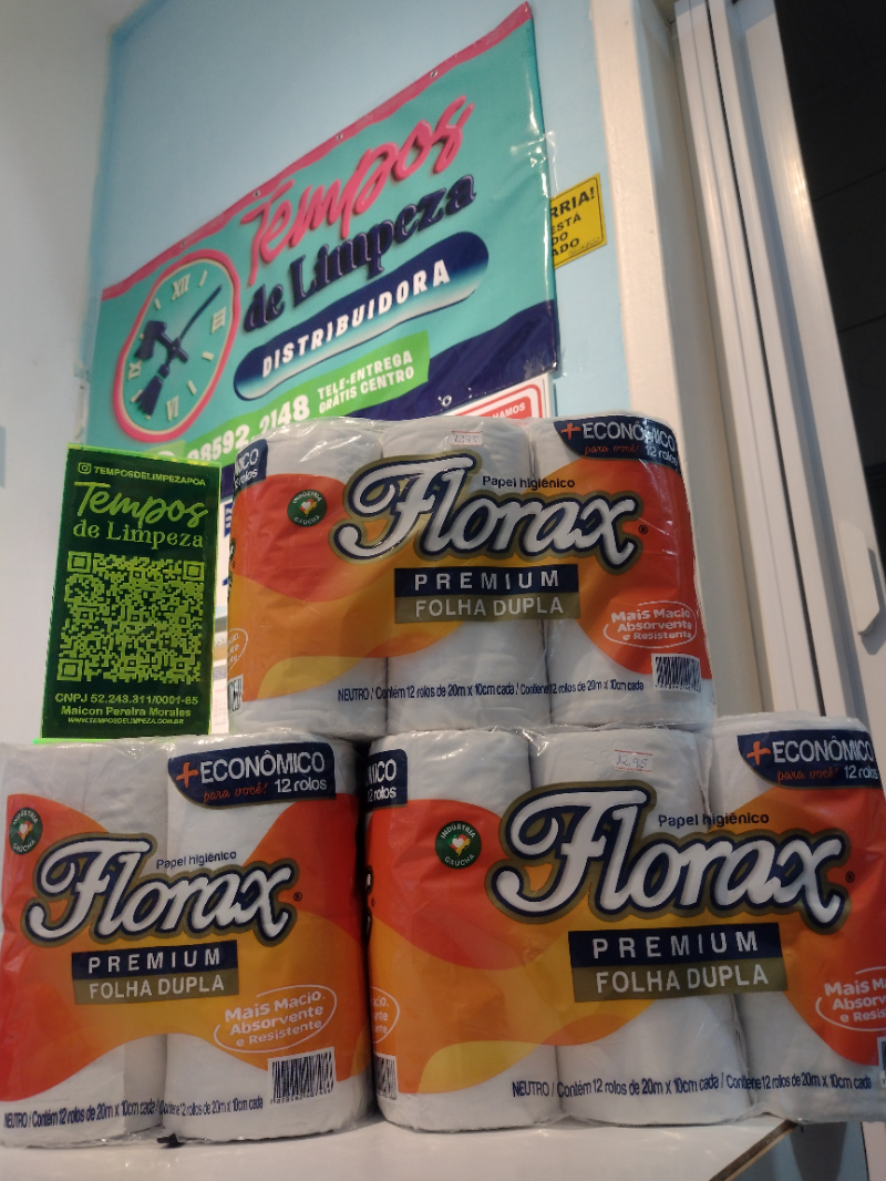 Papel higiênico Florax c / 12 de 20 mts