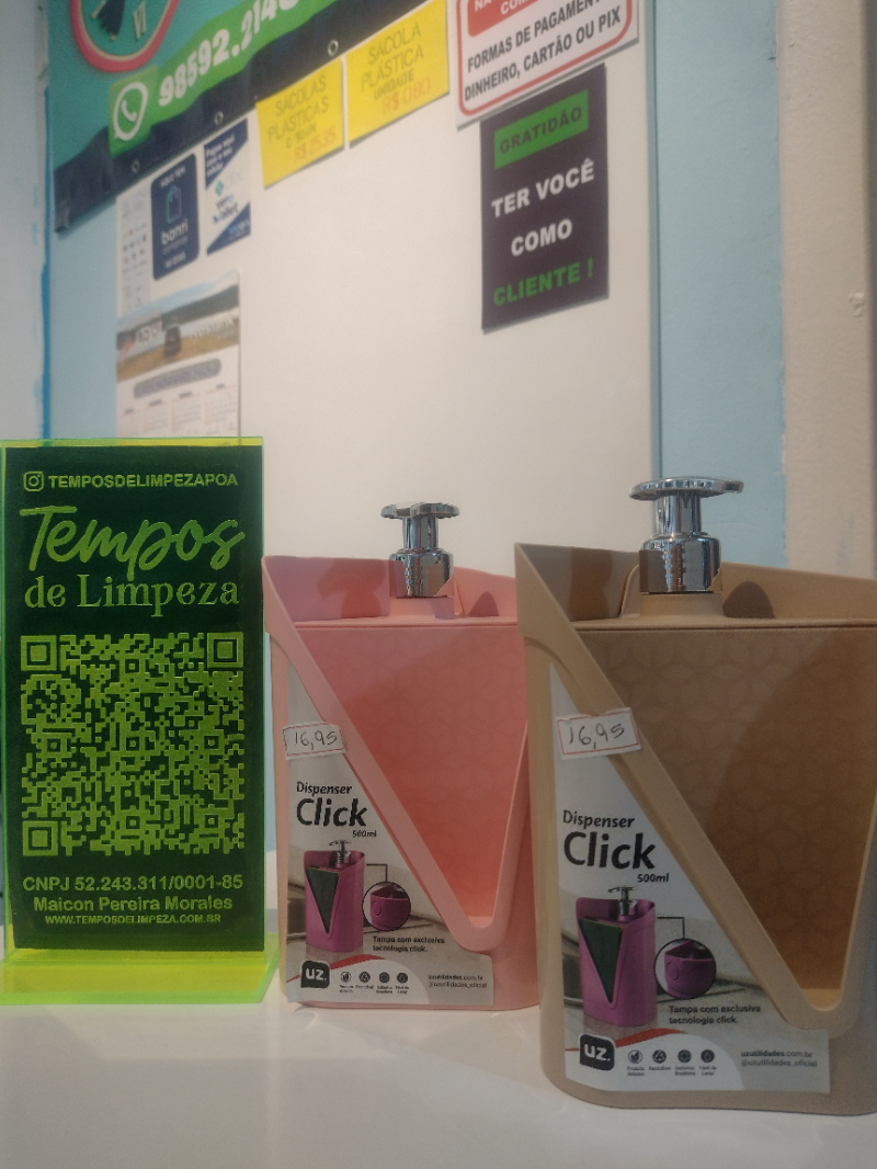 Dispenser Klick 500 ml para detergente louça e esponja