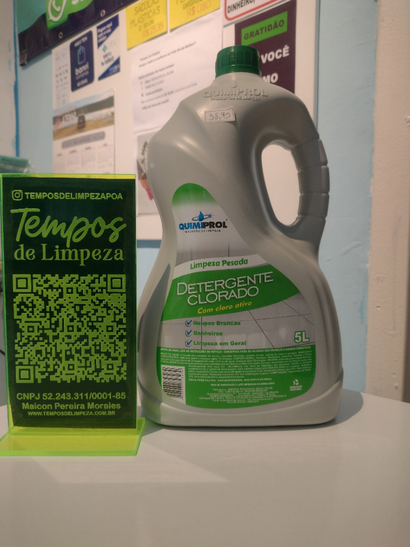 Detergente clorado com cloro Ativo Quimiprol 5 litros