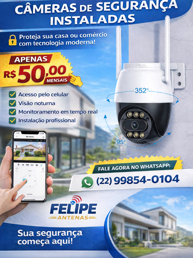SISTEMA DE CÂMERAS, ALARME E CERCA ELÉTRICA