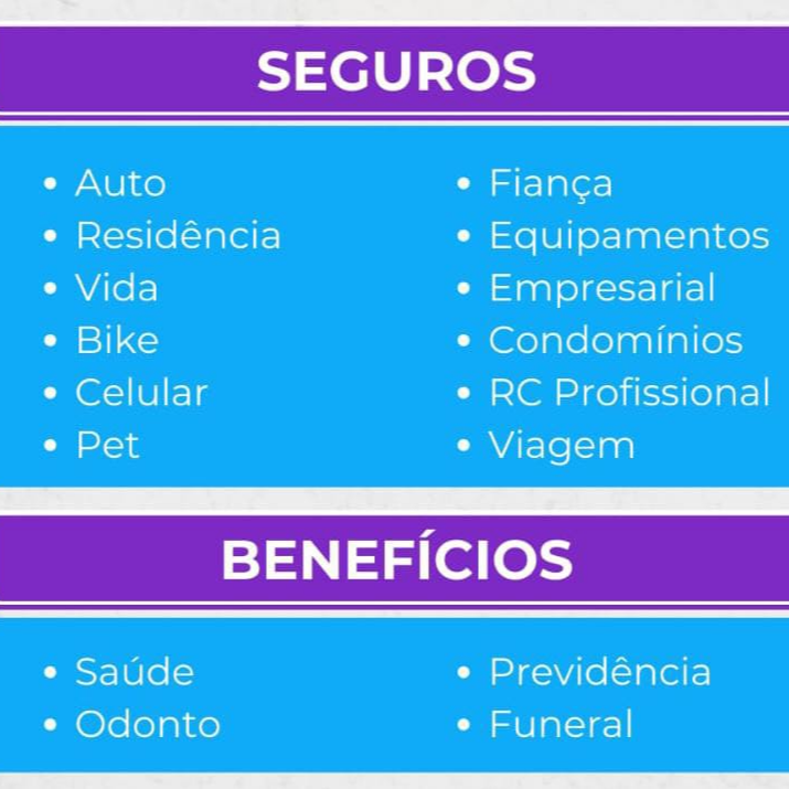 Todos os tipos de seguros: