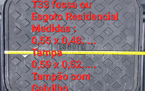 Tampão FF modelo T33 fossa ou Esgoto residencial