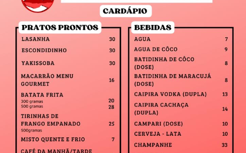 Cardápio