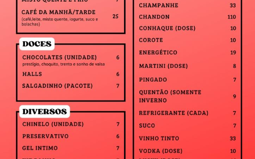 Cardápio