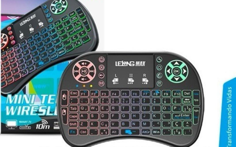 3cor Mini Teclado Wireless Touch Pad Android Tv Box Smart Com Led le-7716