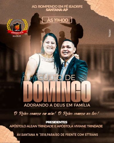 (DOMINGO) CULTO ADORANDO A DEUS EM FAMÍLIA.