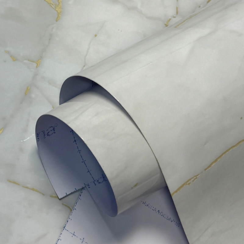 ETHERDECOR - ADESIVO MARMORE CARRARA Larg 1,22m BEGE