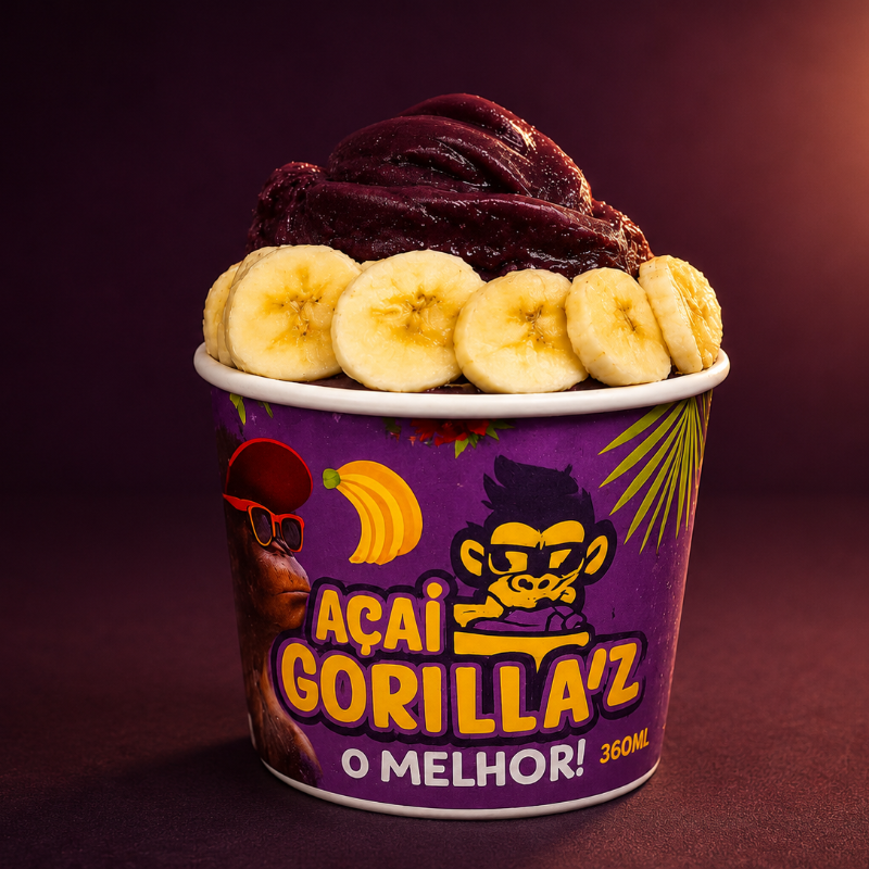 Copo 360ml > Açaí Natural com Banana Picadinha