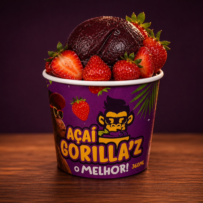 Copo 360ml > Açaí com Morango Picadinho