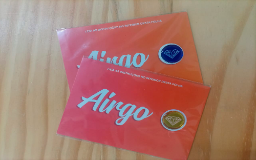 Cartão Digital Aírgo (TagNFC Diamante) Azul ou Dourado