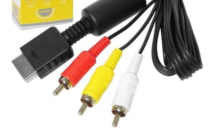 Cabo Av (rca) Áudio E Vídeo Playstation 1 2 3 Ps1 Ps2 Ps3
