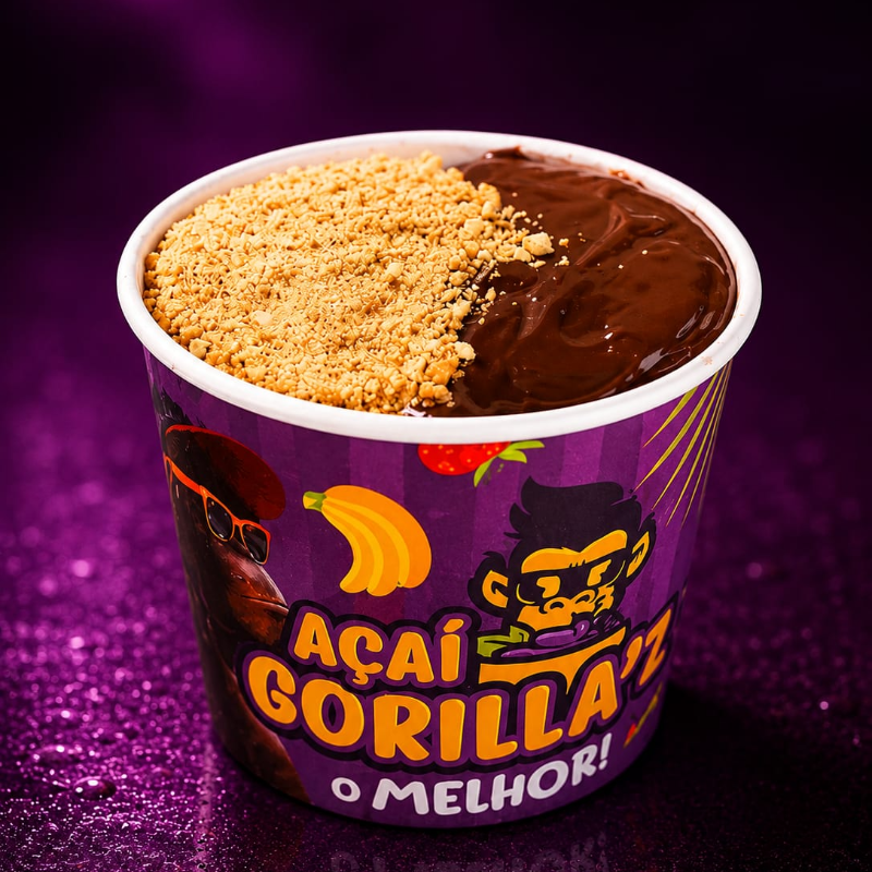 Copo 360ml > Açaí Natural + Nutella + Farofa de Paçoca