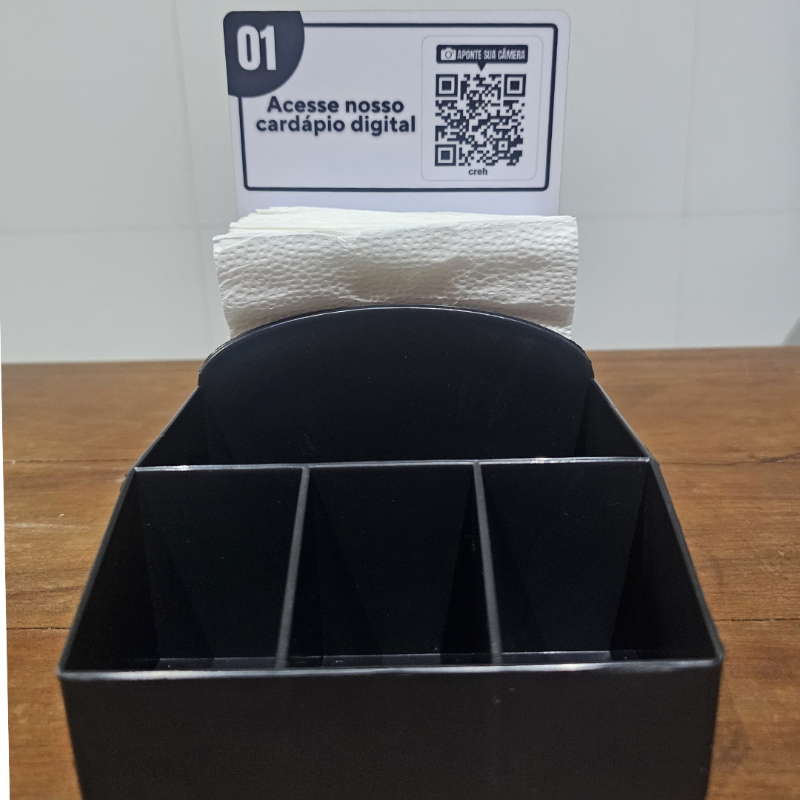 Porta Guardanapo Cardápio Digital