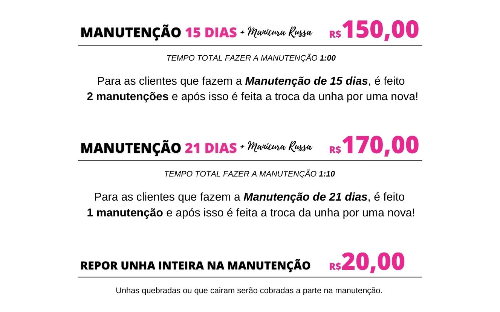 Manutenção + Manicura Russa + Esmaltação de Gel ( OLHAR FOTO )