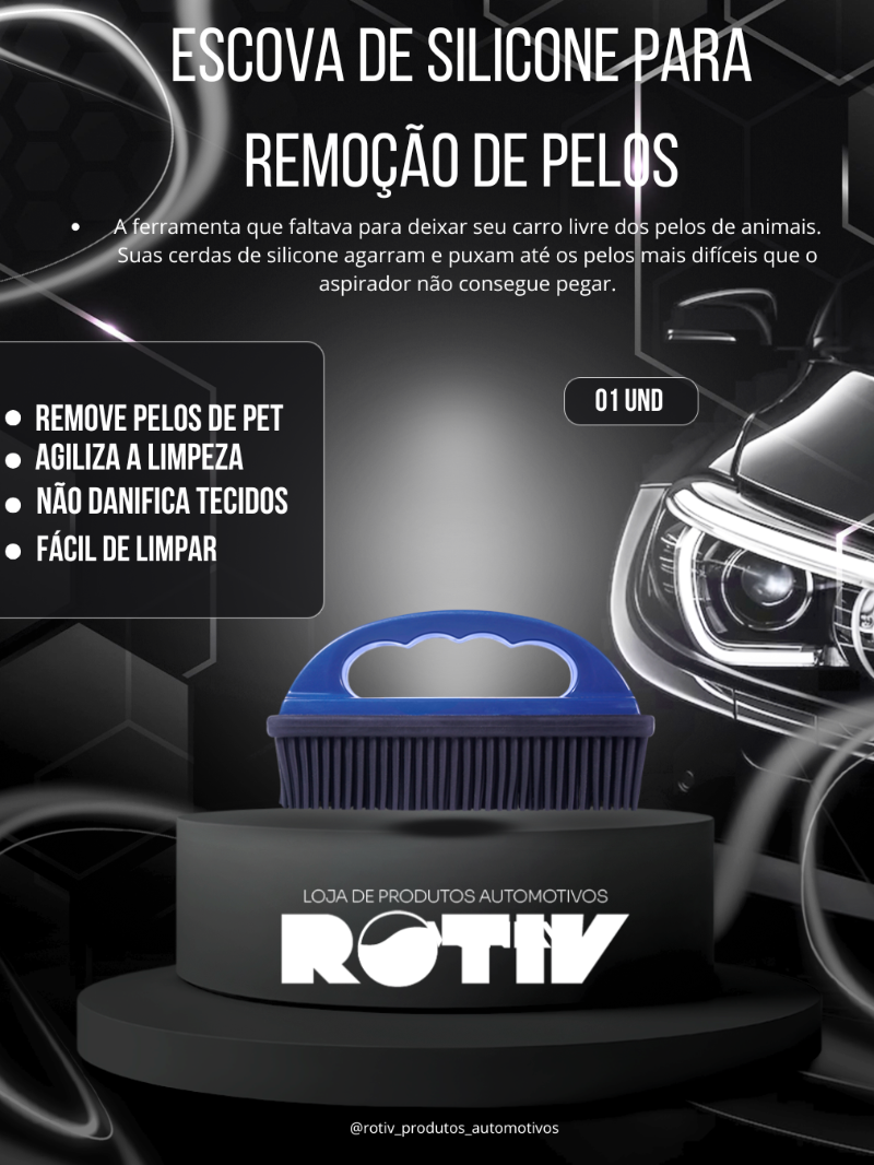 ESCOVA DE SILICONE PARA REMOÇÃO DE PELOS VONIXX