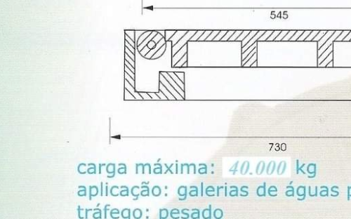 Tampão FF Art 60 de diâmetro tráfego de veículos.