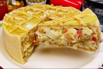 Torta Frango c/ Palmito - 1,5 kg