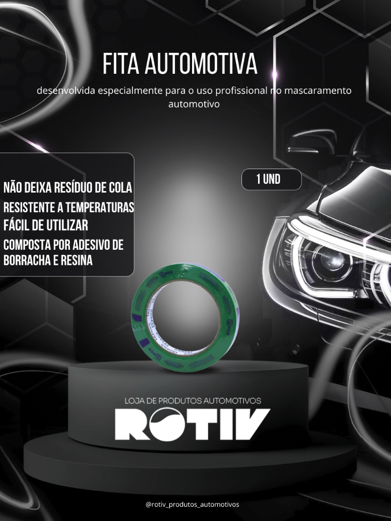 FITA CREPE AUTOMOTIVA VERDE ZACS 18MM x 40M