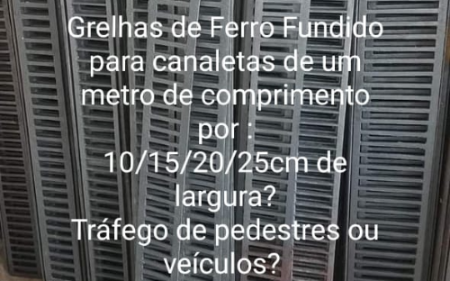 Grelhas de Ferro Fundido para Canaletas