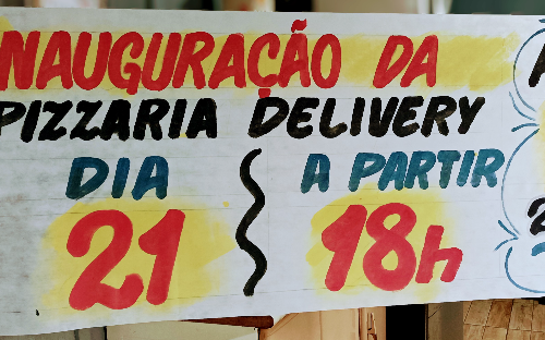 Faixa para propaganda em TNT