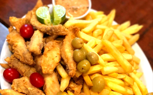 Filé de Tilápia com Batata frita