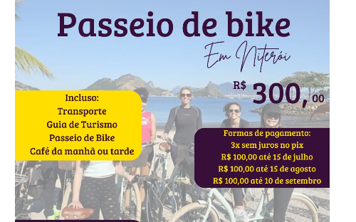 Rota RJ + Niterói + Passeio Bike Tour