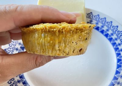 Tortinha de milho fit recheada com frango- 05 unidades (100g cada)