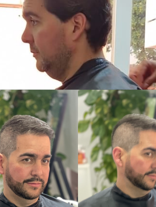 Corte masculino com visagismo