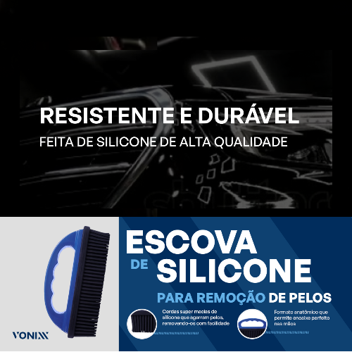 ESCOVA DE SILICONE PARA REMOÇÃO DE PELOS VONIXX