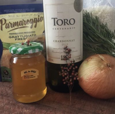 Risotto Parmigiano , Miele e Rosmarino