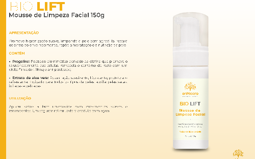 Mousse de Limpeza Facial Bio Lift OnMicare 150G Anti Rugas
