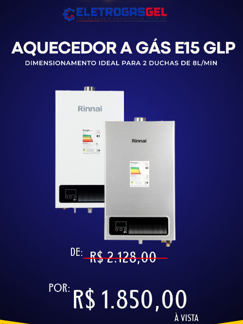 AQUECEDOR A GAS E15 GLP