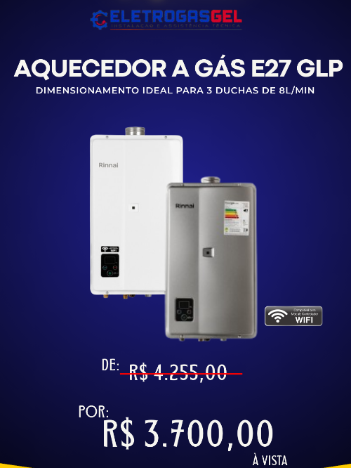 AQUECEDOR A GÁS E27 GLP