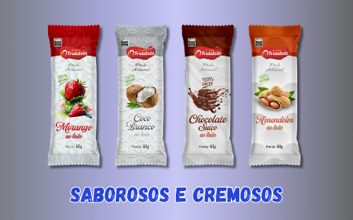 Picolés naturais da fruta