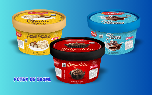 Sorvetes potes de 500ml